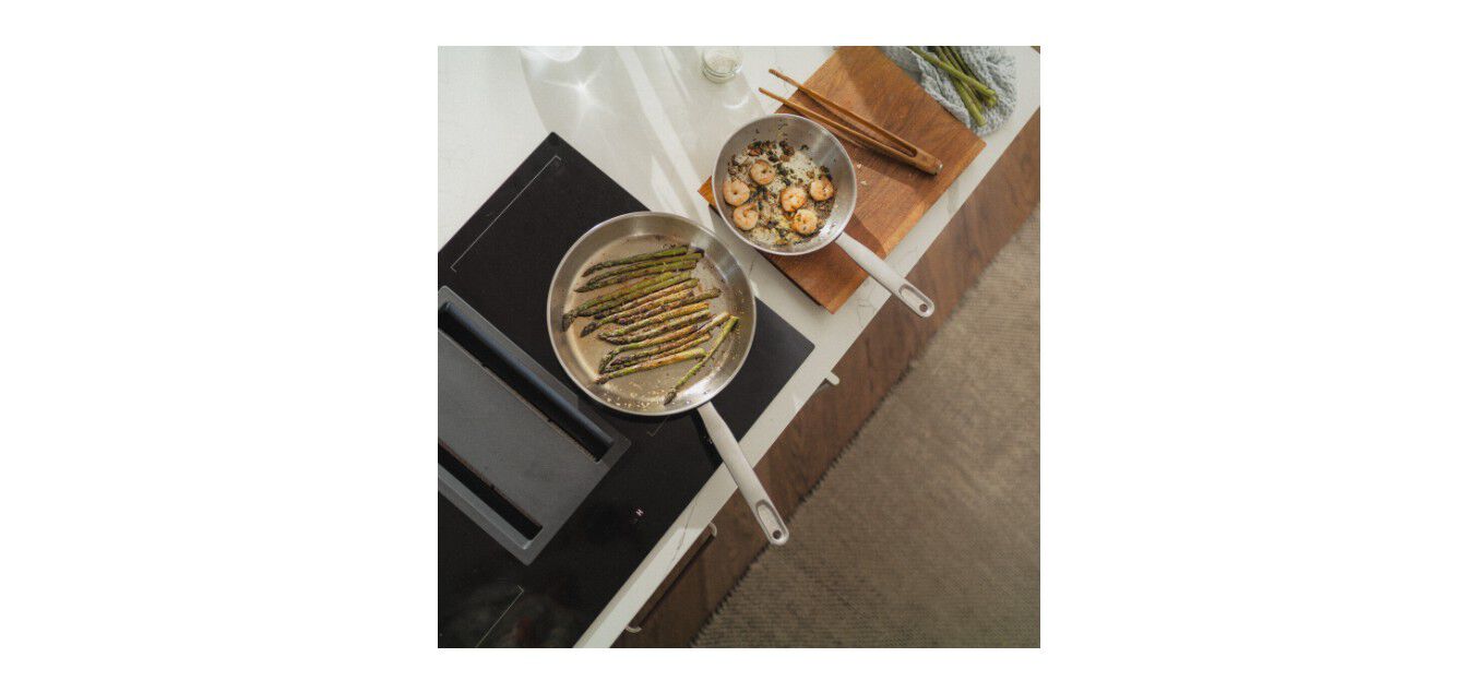 All Steel Pure frying pan set 20+28cm