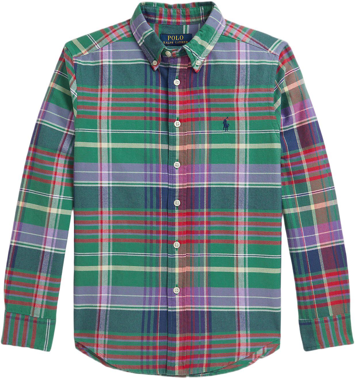 Plaid Brushed Cotton Oxford Shirt Teens