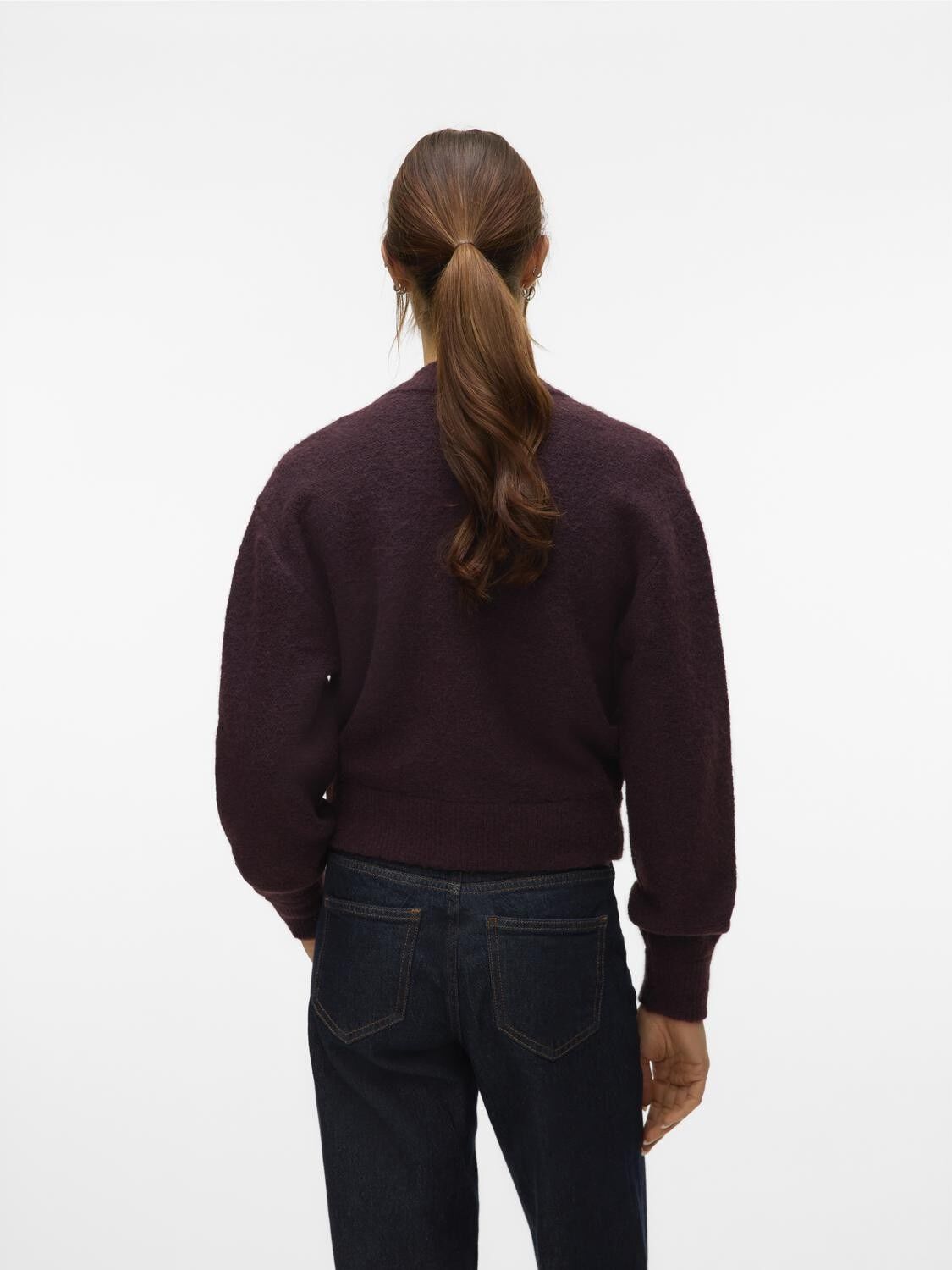 VMHANNA LS O-NECK ZIPPER CARDIGAN B