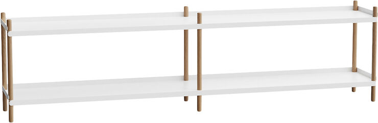 BOLT Shelving 2000 - 2 shelves Oak Black Anthracite