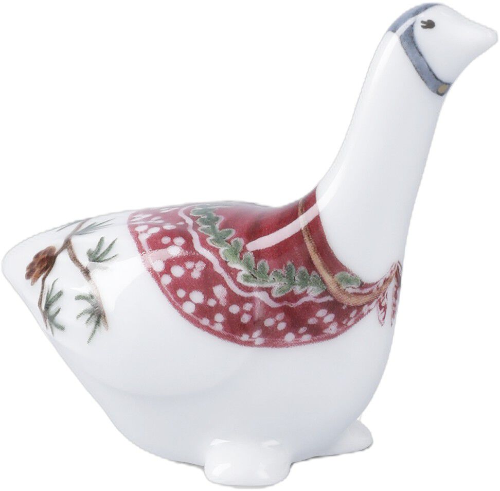 Hammersh&oslash;i Christmas G&aring;s H8 cm hvid m. deko