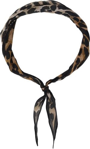 Scarf leopard black edge