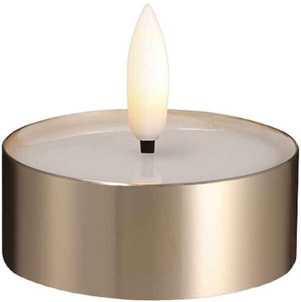 Moods & More - LED Melted tealight, Metal brass finish, 63x25 mm