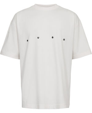 Cotton T-shirt bold printed logo