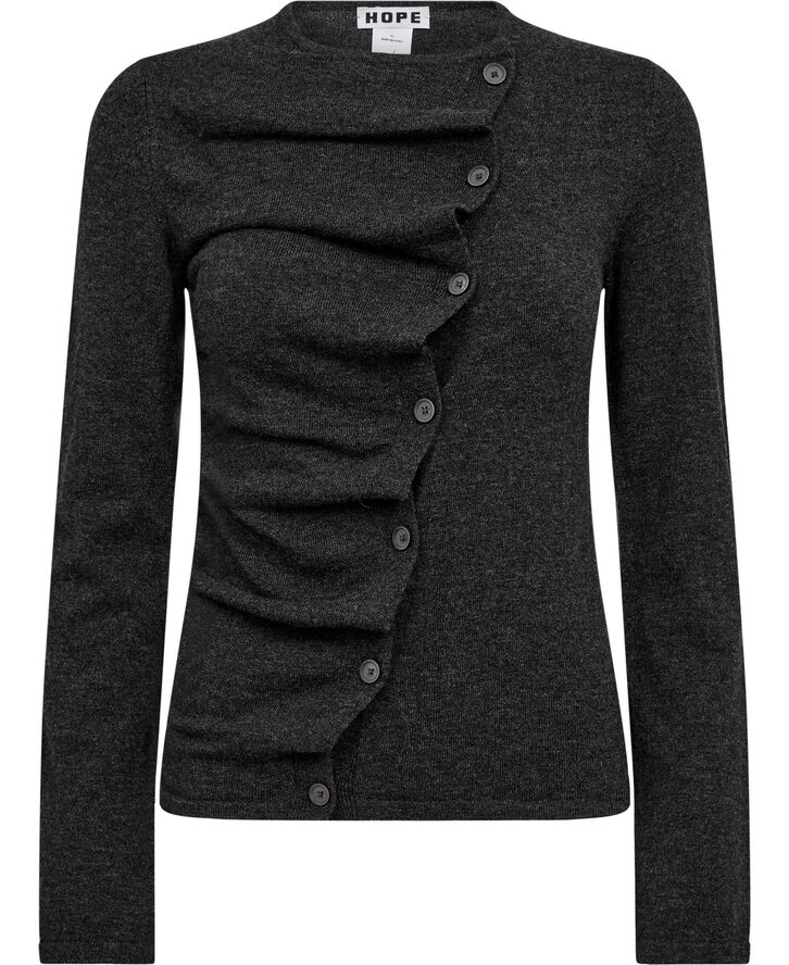 Wave cardigan Grey Cashmere Blend-36