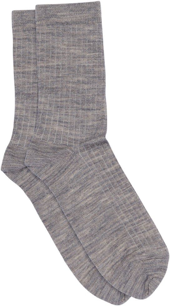 Wool rib socks