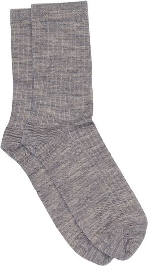 Wool rib socks