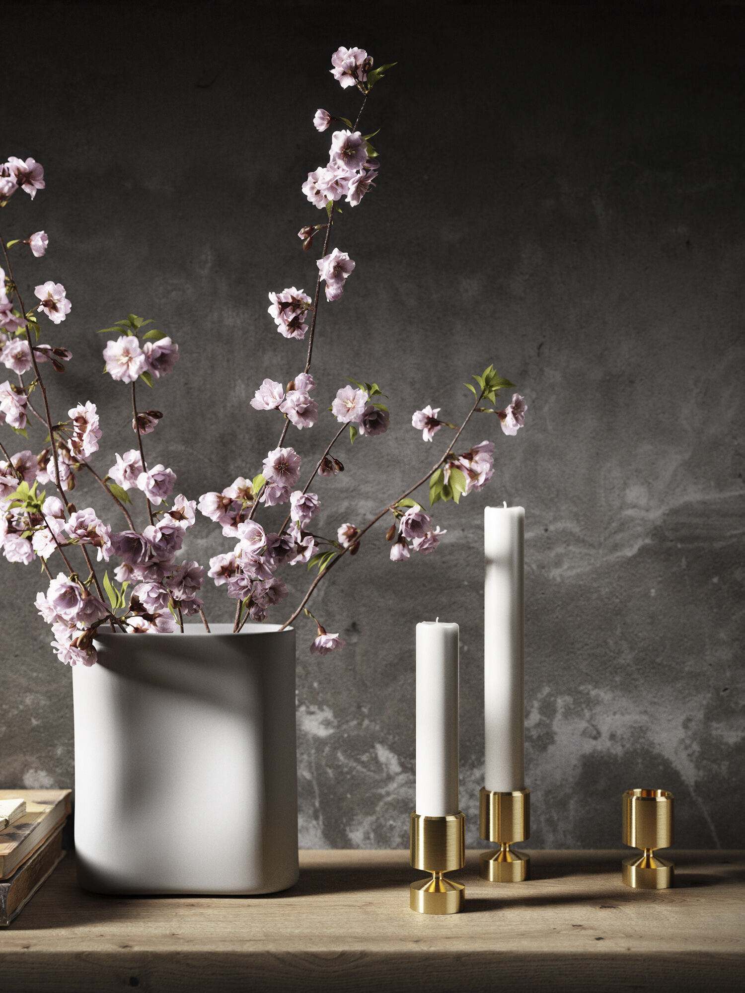 Manchet Candle Holder - brass