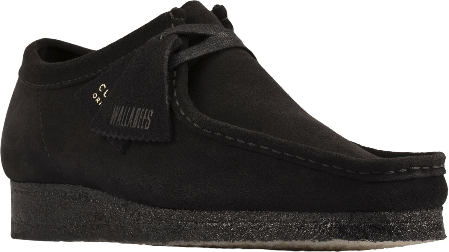 Wallabee. Black Sde, D, 4