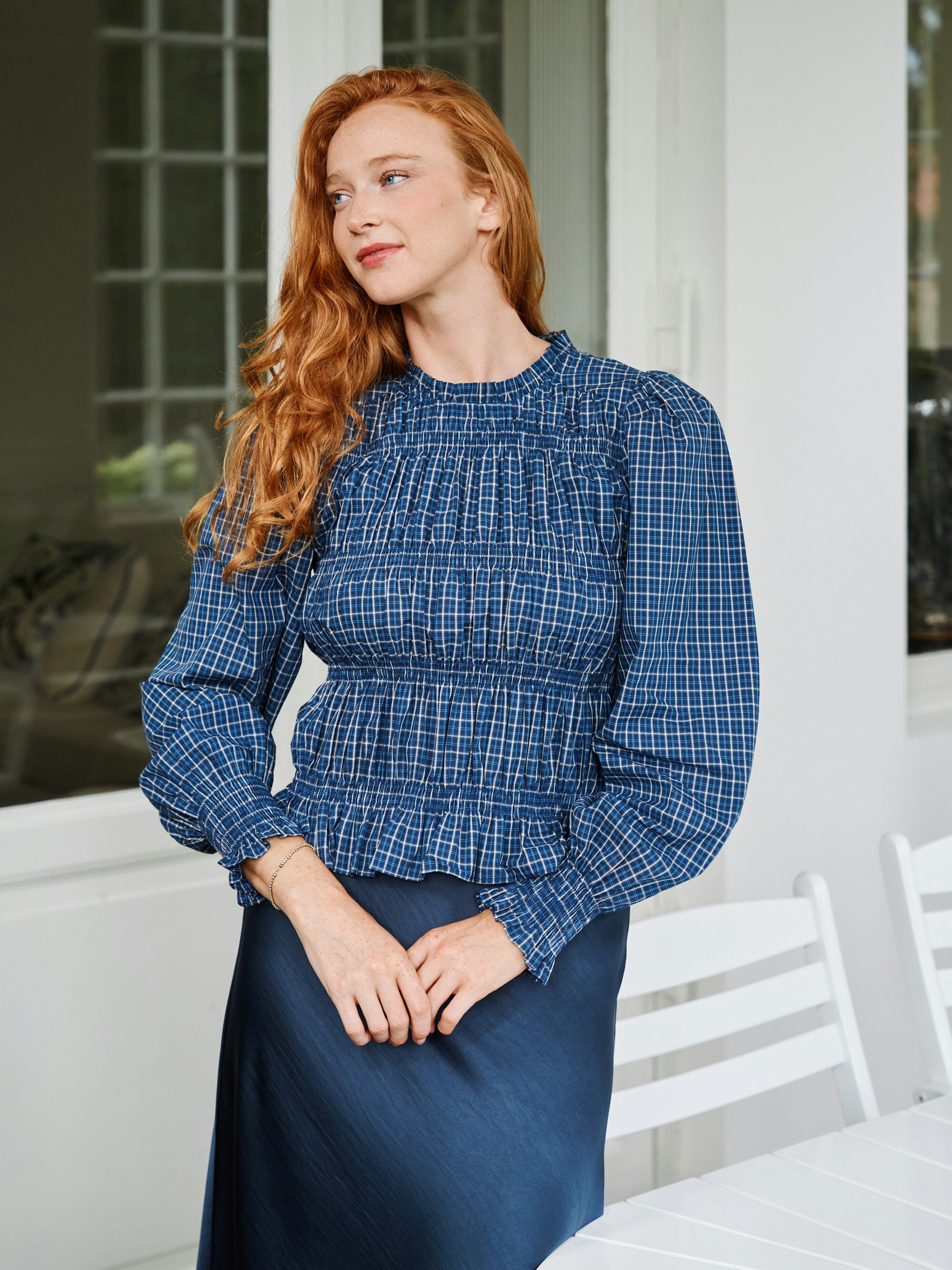 Marcia Check Blouse
