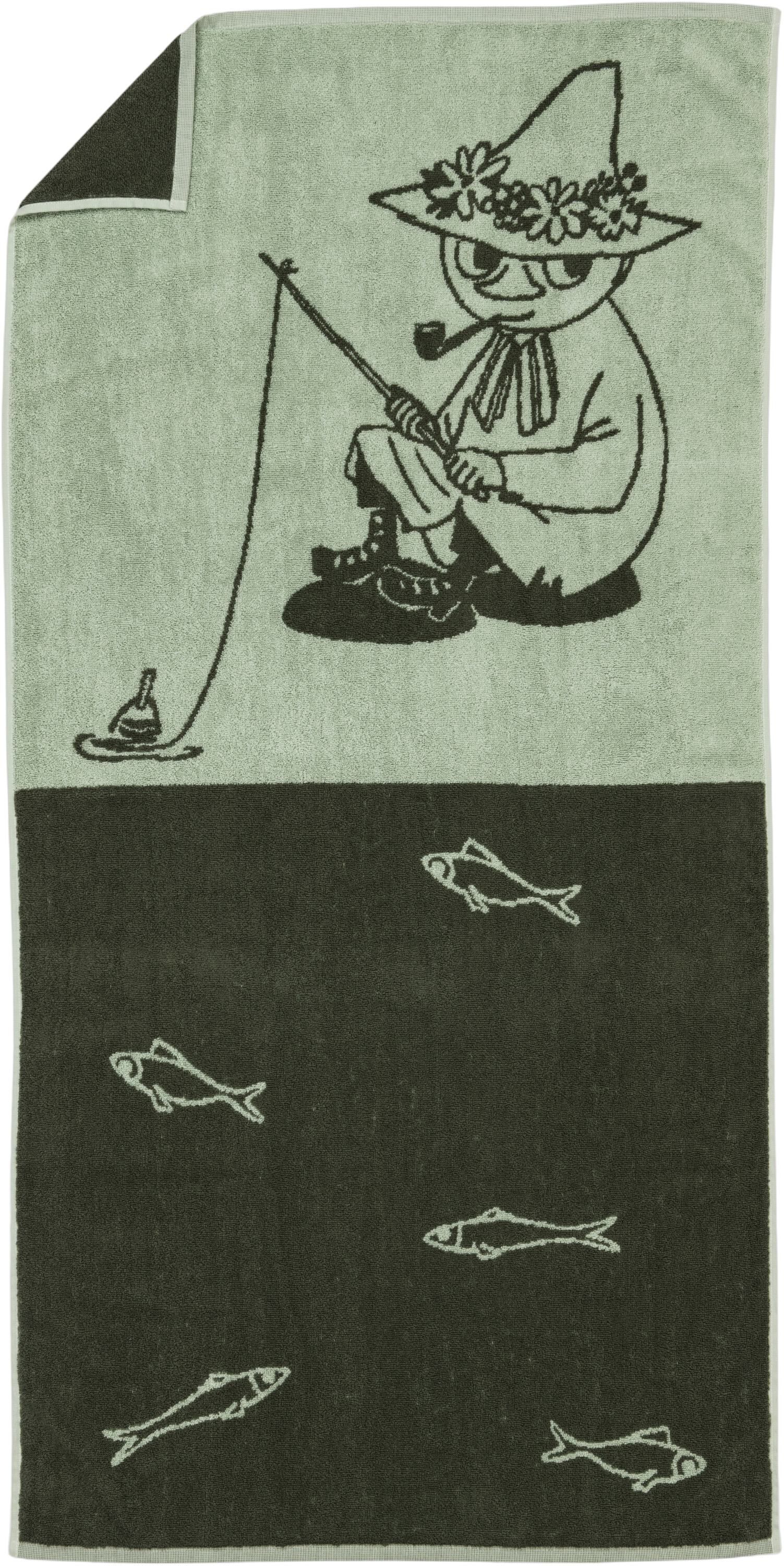 Moomin b. tw 70x140 Snufkin green GOTS