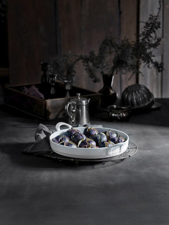 "Fat runt Toulouse 1,4 liter 27 x 4 cm Vit"