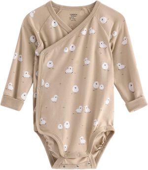 Långärmad omlottbodysuit i mjuk o