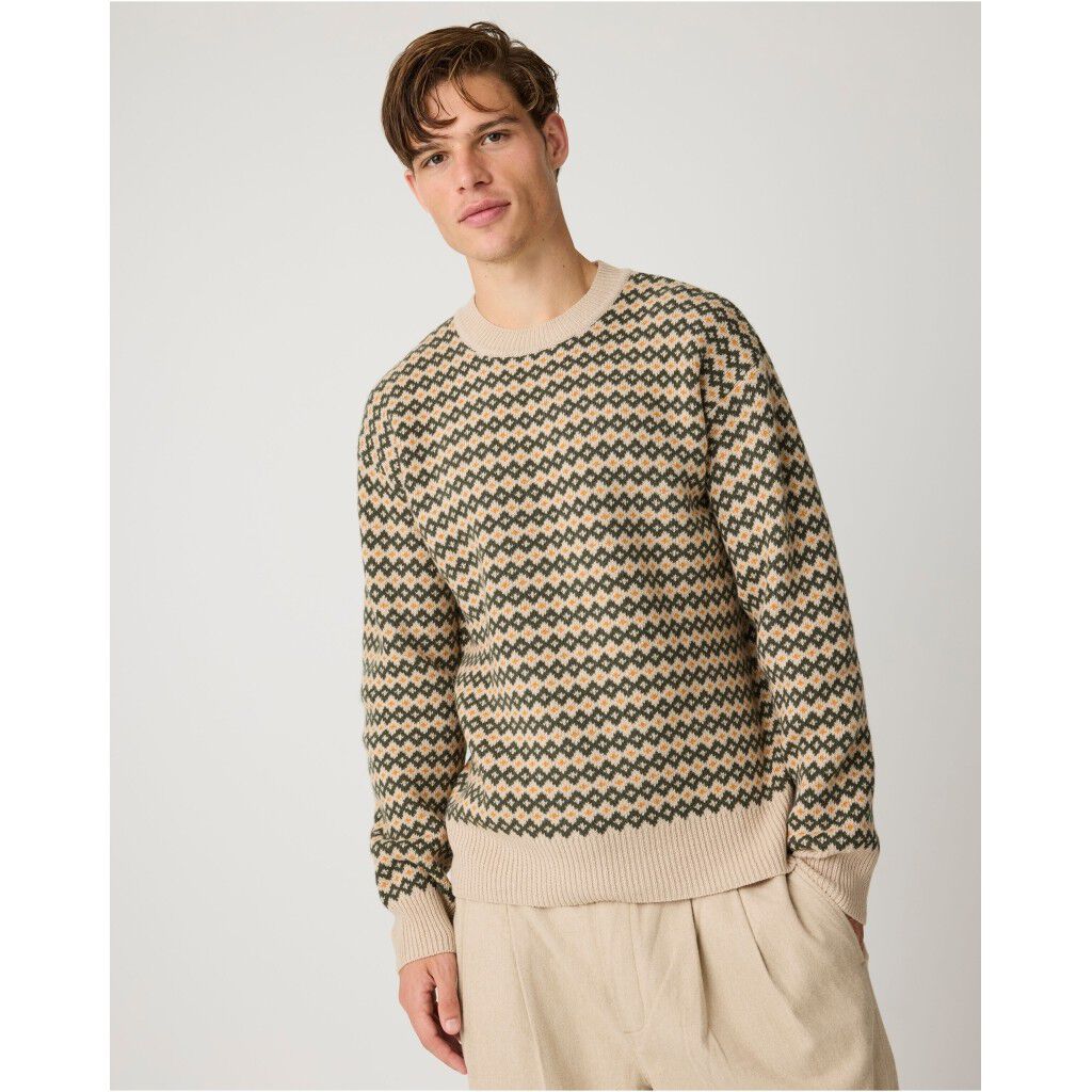 Lambswool jacquard sweater