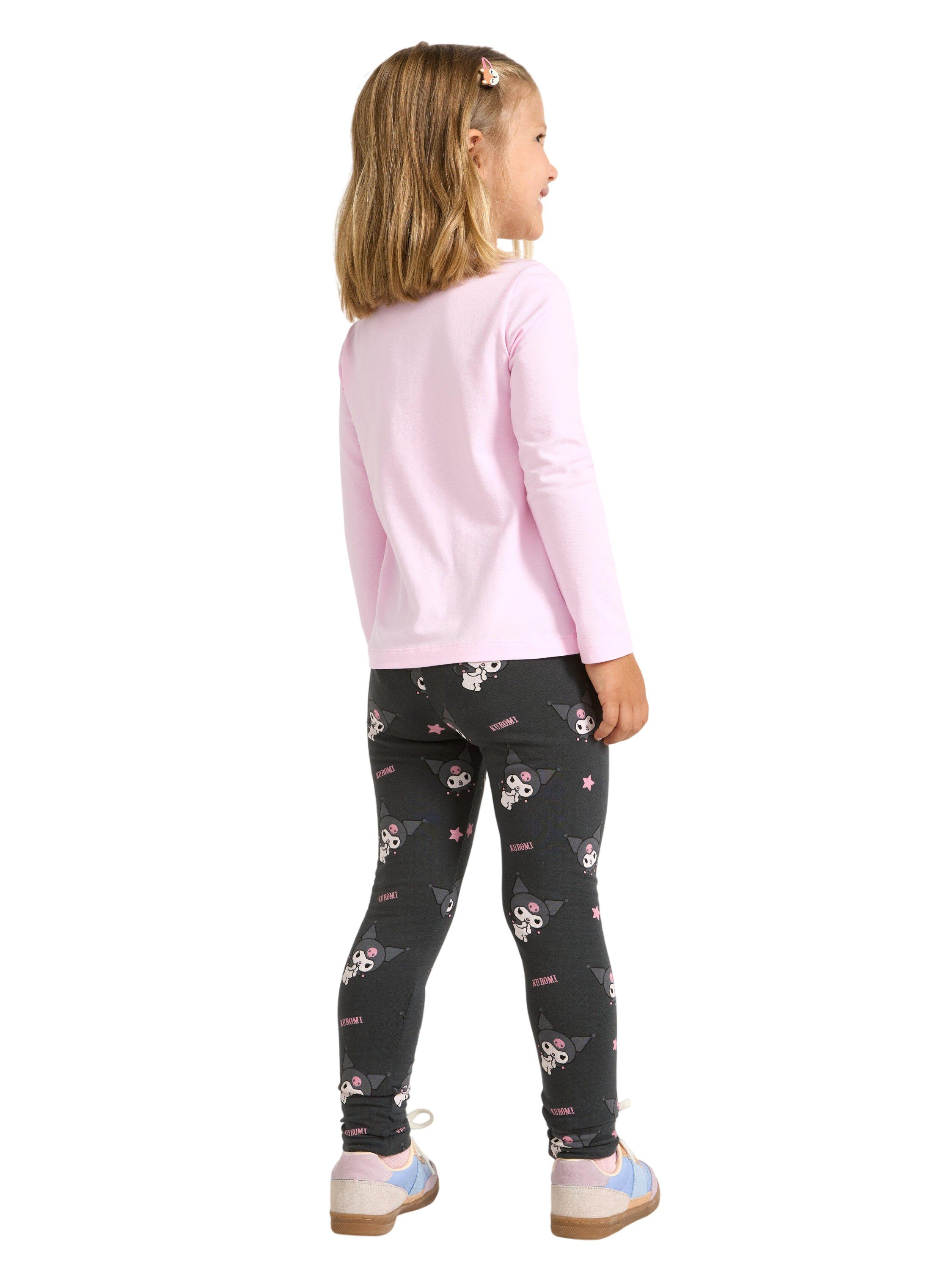 Leggings i mjuk bomullstrik&aring; med bo