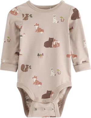 Long-sleeved bodysuit in soft cotto