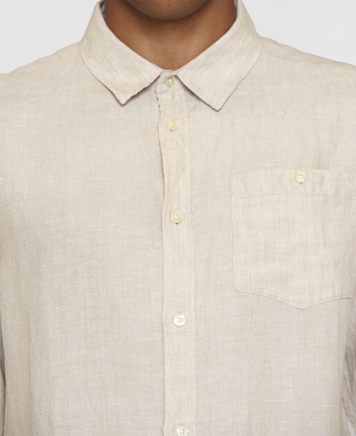 Regular linen shirt GOTS/Vegan