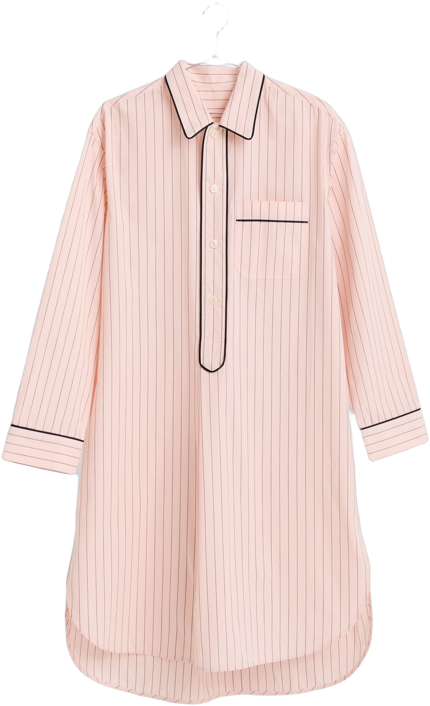 Fineline Long Nightshirt-M/L-Soft pink