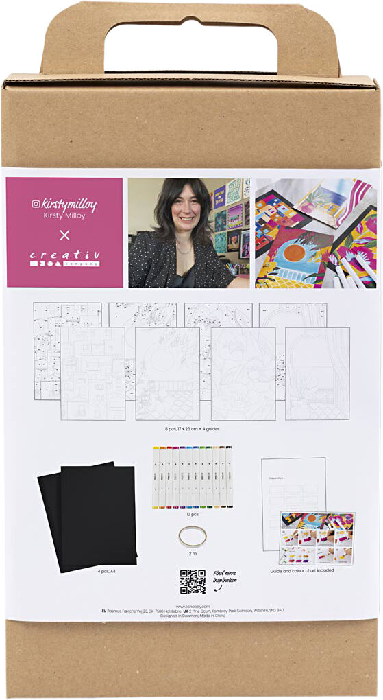 DIY Kit Farvel&aelig;gning, Paint by numbers, markers