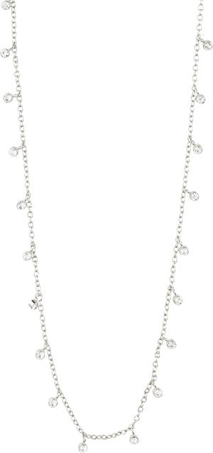 MAJA crystal multi drops necklace silver-plated