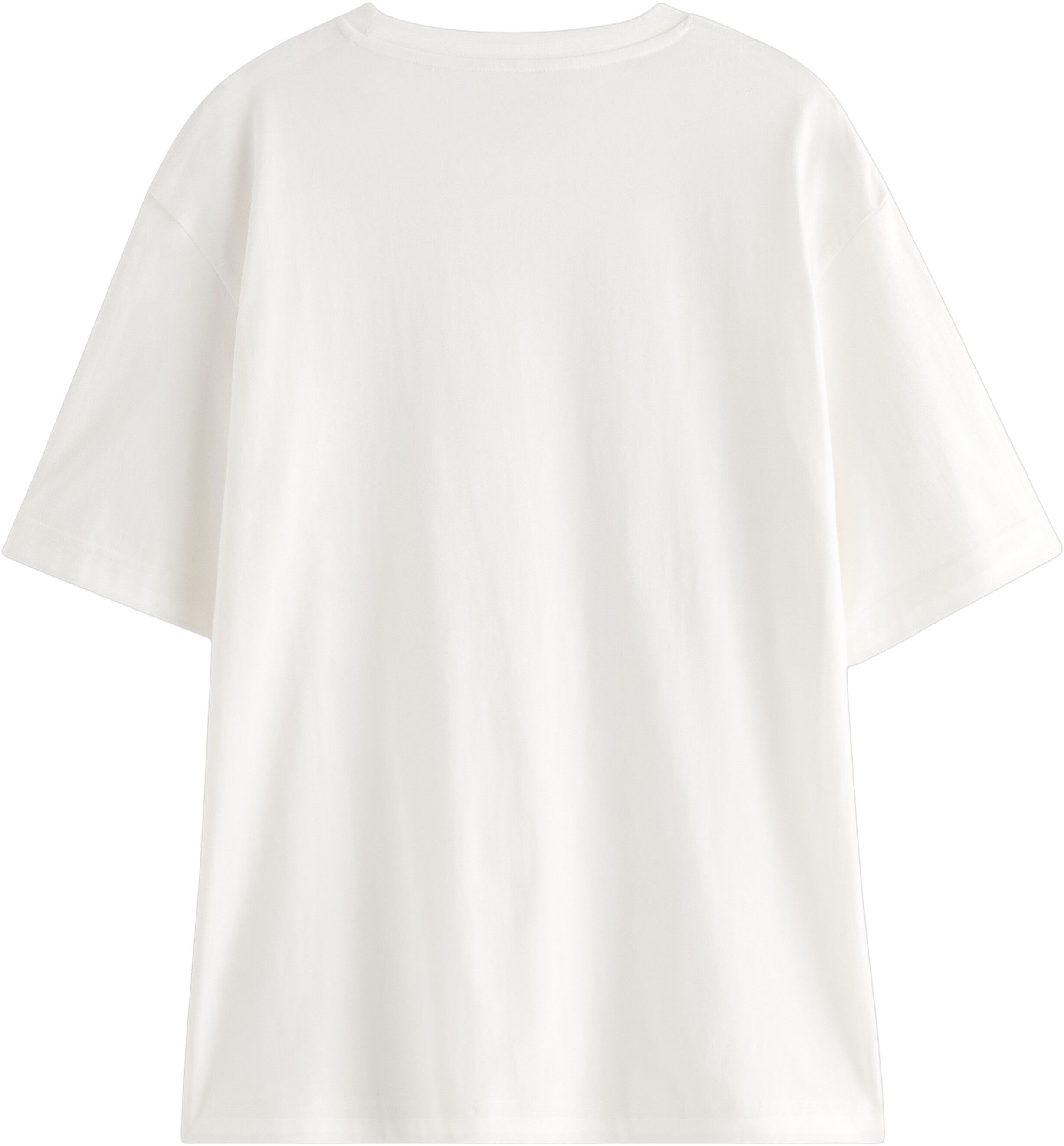 Kort&aelig;rmet T-shirt i bl&oslash;d bomuldsjer