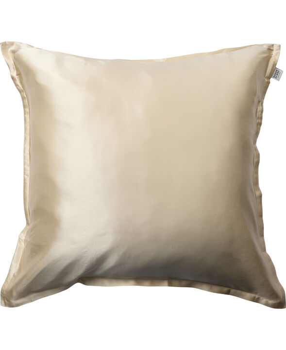 Silke pudebetræk med lynlås, 100 % morbærsilke, 60x63 cm, lys beige