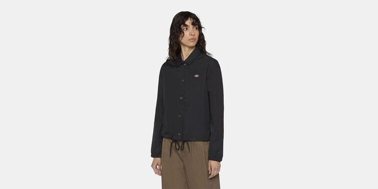 OAKPORT CROPPED COACH JACKET W BLAC