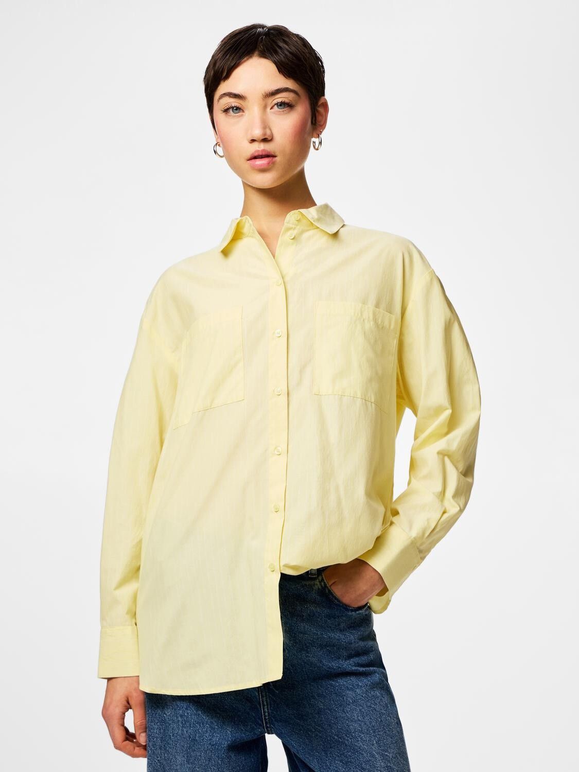 Pcmelia Ls Loose Shirt Wvn Noos Bc