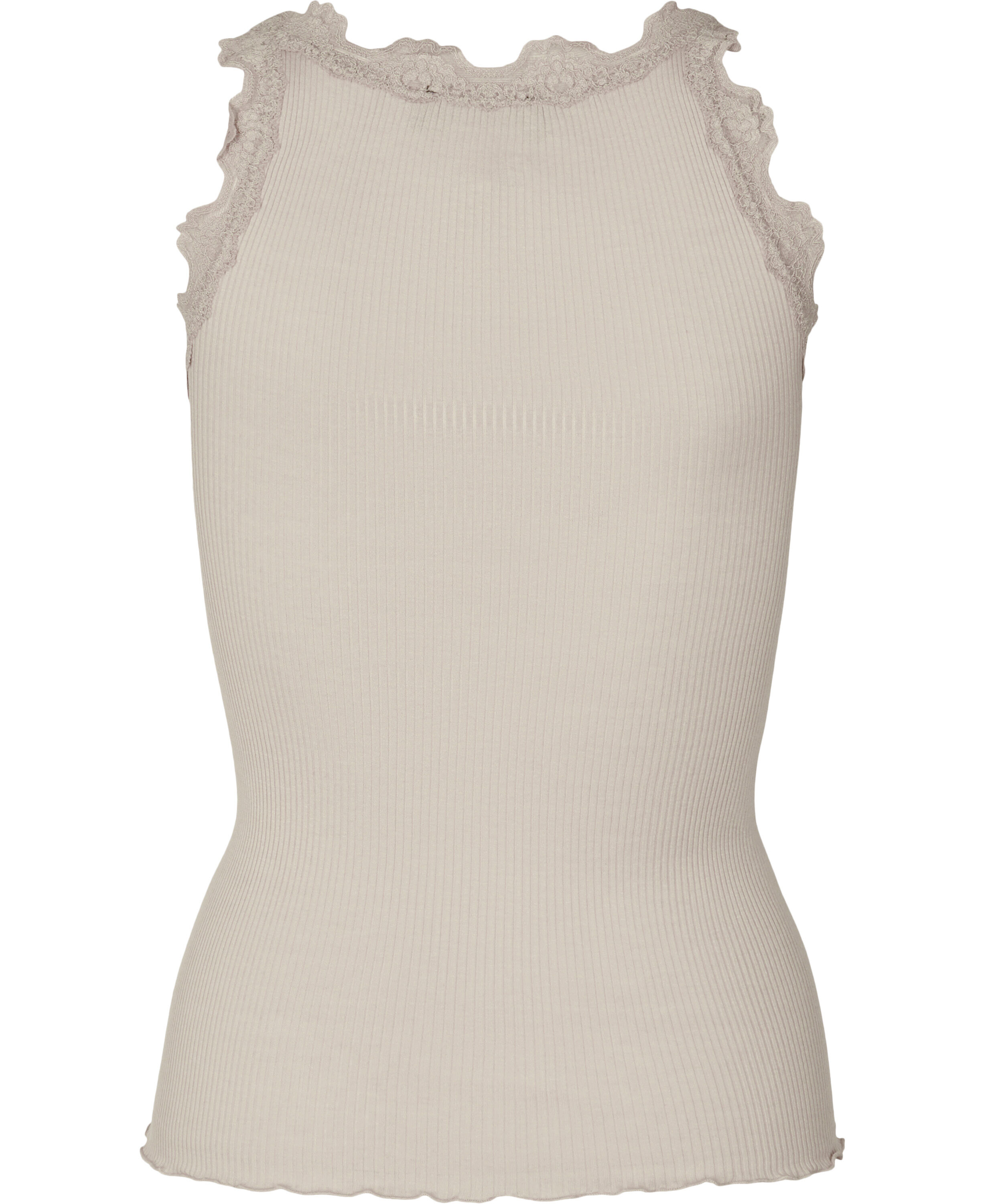 Silk top regular w/vintage lace