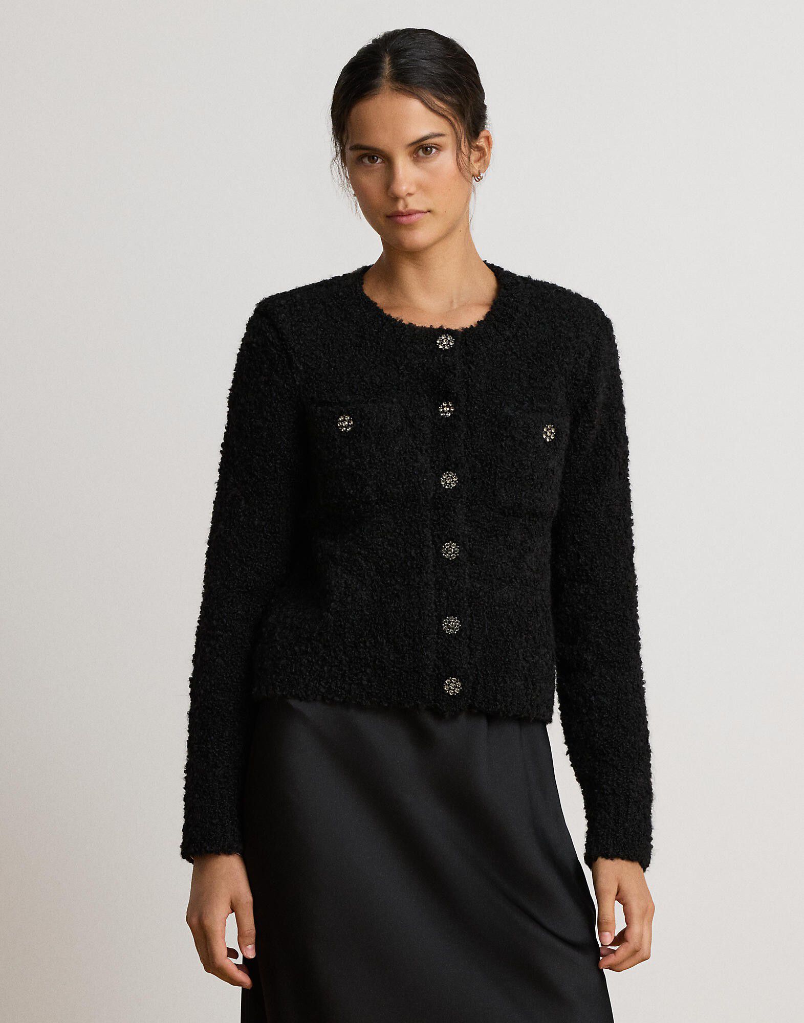 TEXTURED BOUCLE-SWTR-JACKET