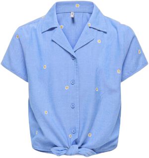 KOGMALOU SS EMB KNOT SHIRT WVN