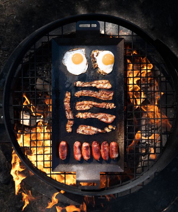 Stegeplade - carbonstål - 62x27 cm