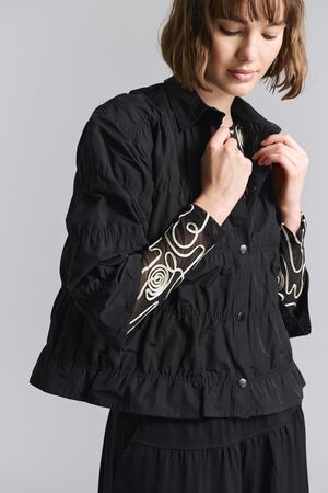 Fukkura poplin jakke med elastik