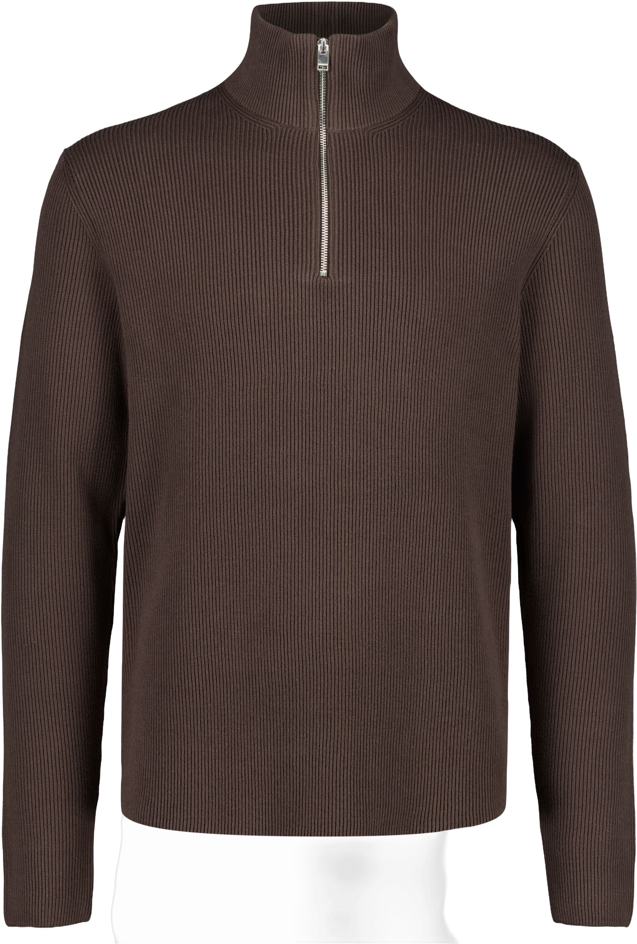 Half zip rib knit
