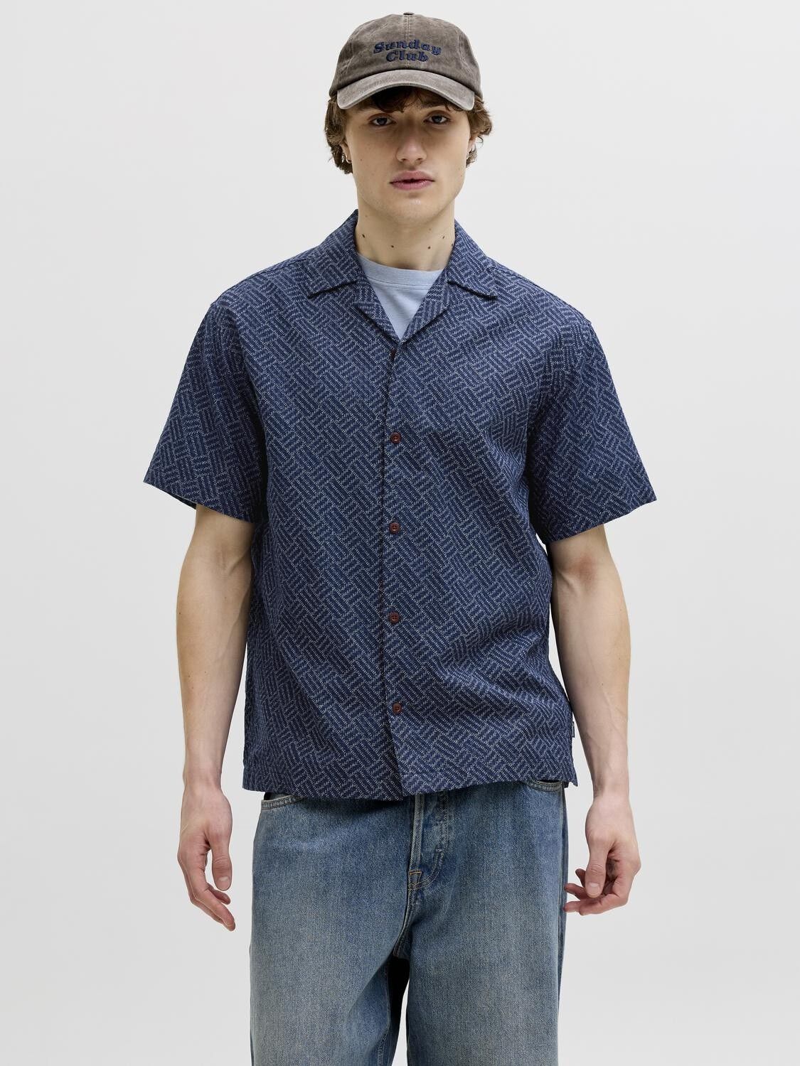 Jprbluwinson Print Dobby S/S Shirt Ln