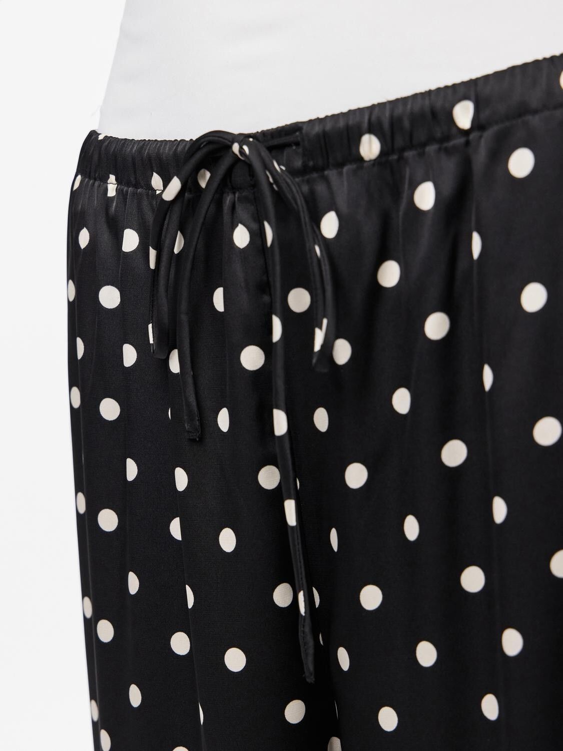 PCJYTTA MW STRAIGHT SATIN PANTS WVN