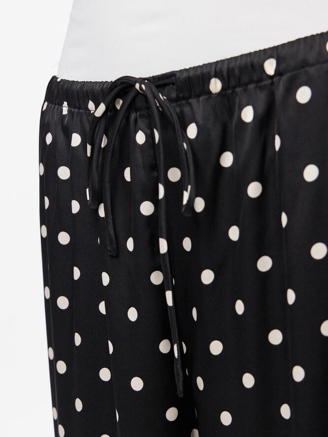 PCJYTTA MW STRAIGHT SATIN PANTS WVN