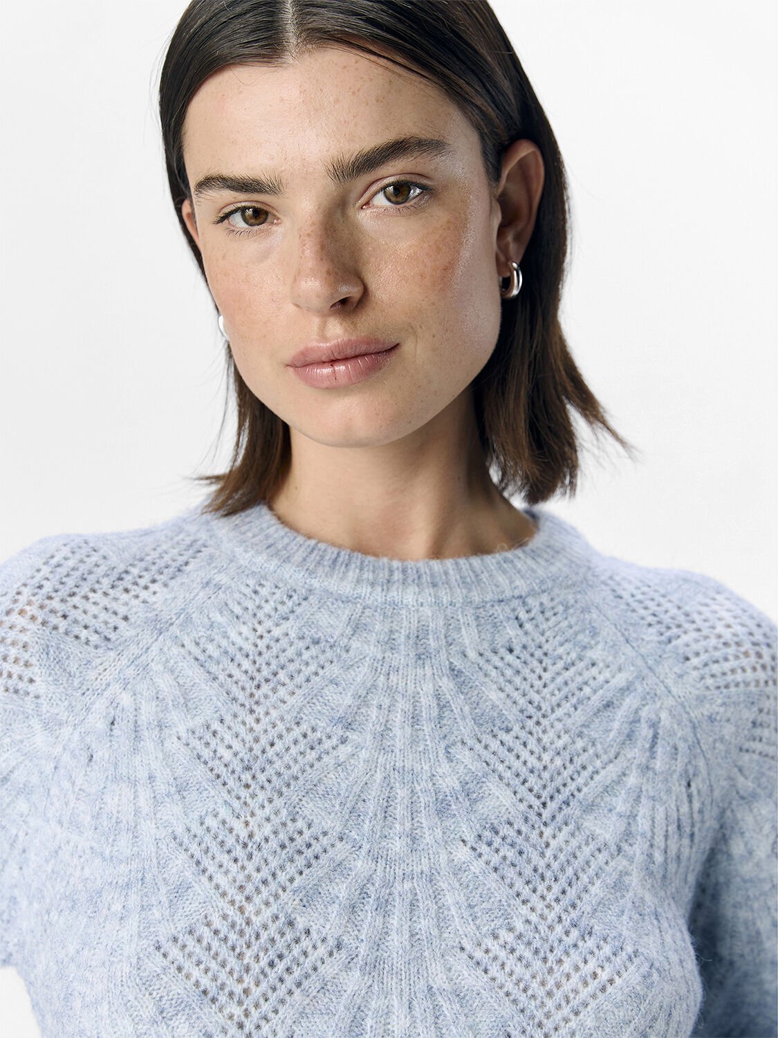 OBJFLORA RE L/S KNIT PULLOVER NOOS