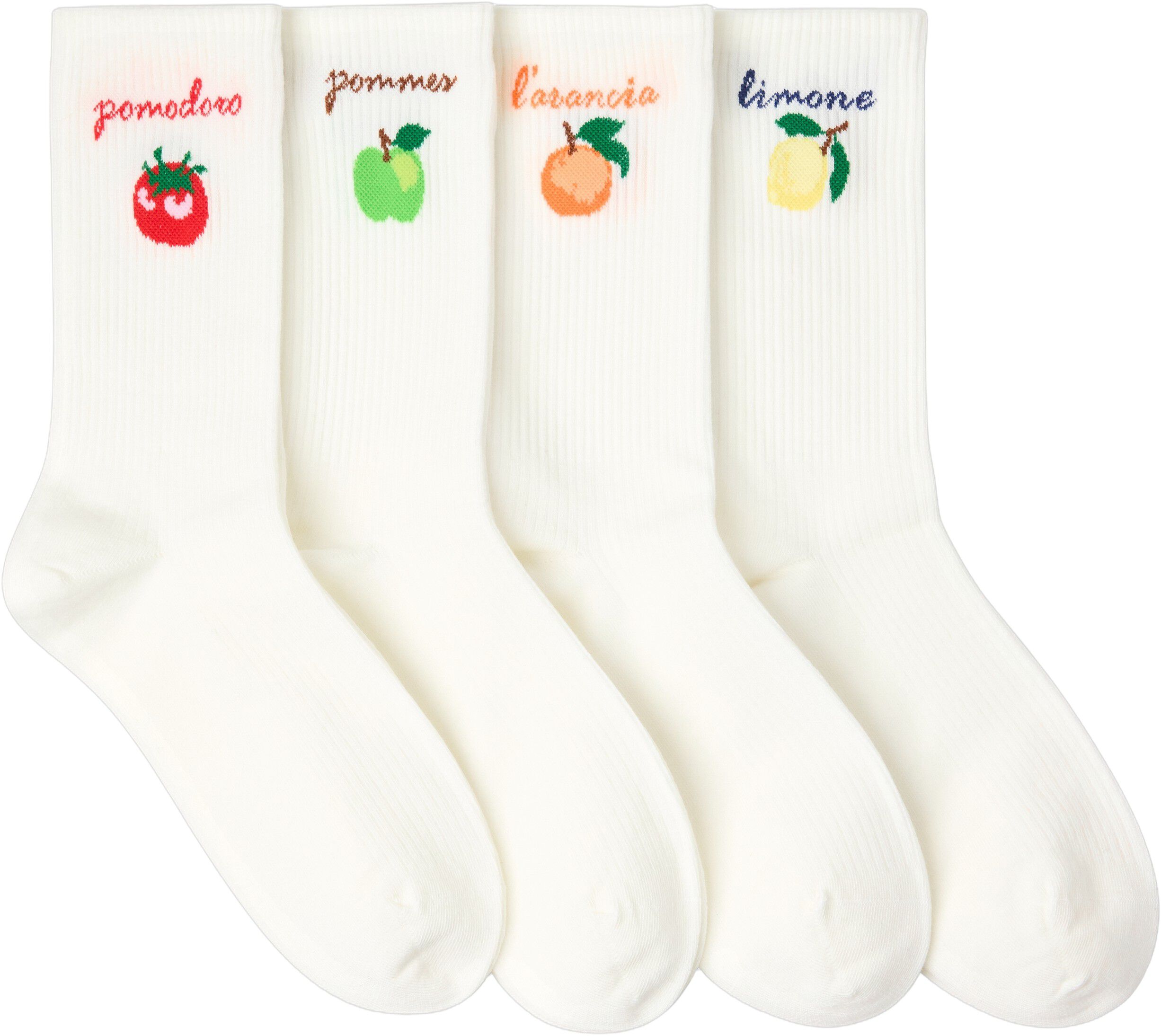 Sock 4 p sporty rib market fru