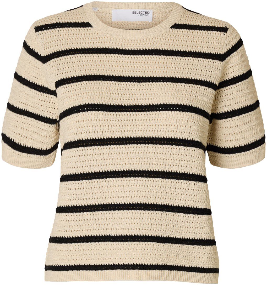 SLFVINNA SS STRUCTURE KNIT O-NECK N
