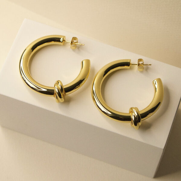 Knot Hoops Earrings