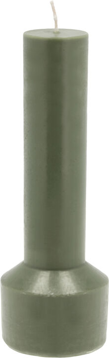 Kubbelys Styles D7 x 20 cm Dark Green Parafin/Stearin