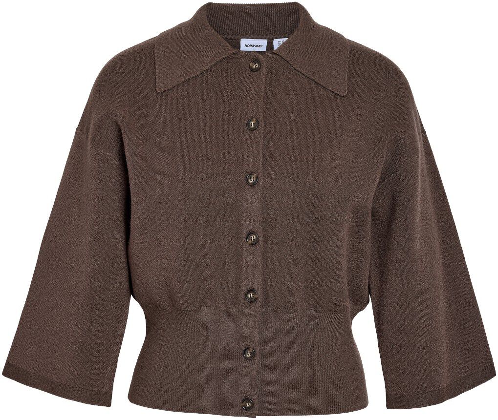 Nmshyla 3/4 Sleeve Knit Polo Cardigan