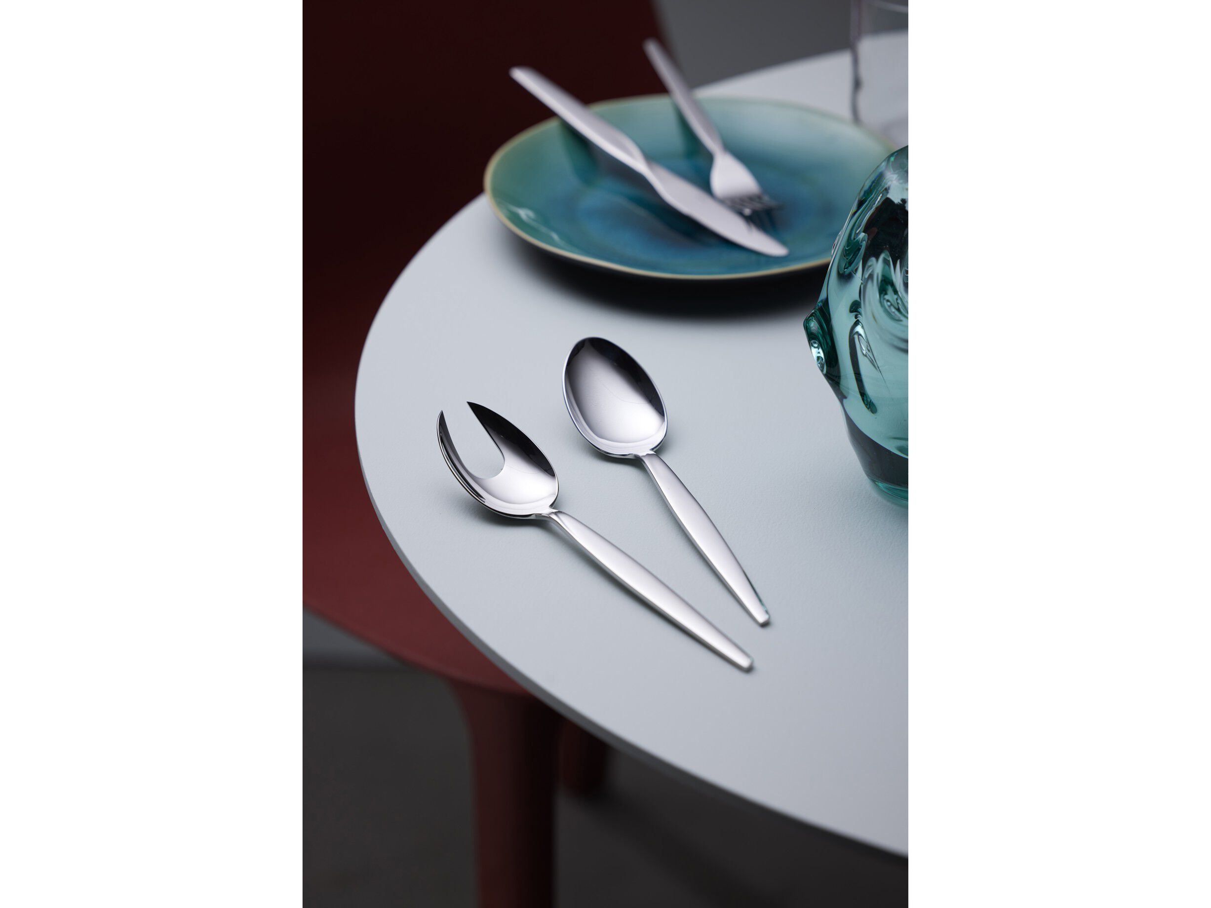 Serveringsskje Twist 22 cm Blankt st&aring;l