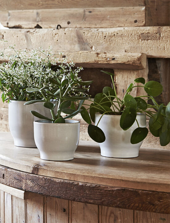 Knabstrup urtepotte Ø 14. 5 cm white