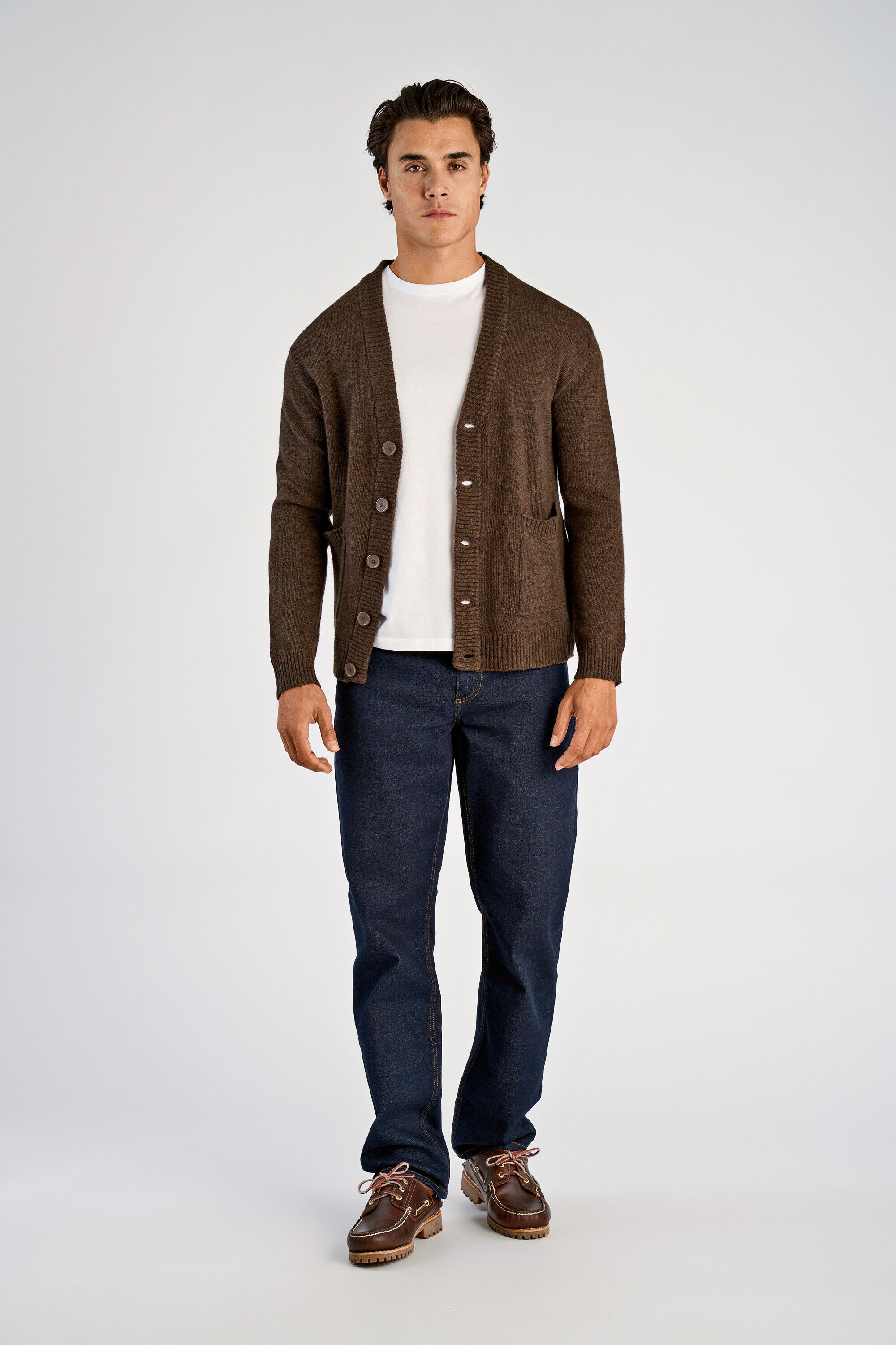 Lambswool button cardigan