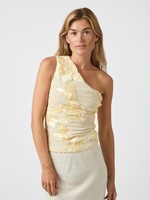 Florini Big Flower Mesh Top