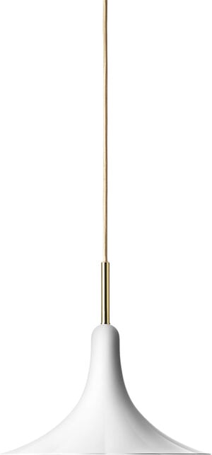 Petalii 1 Small, white / polished brass