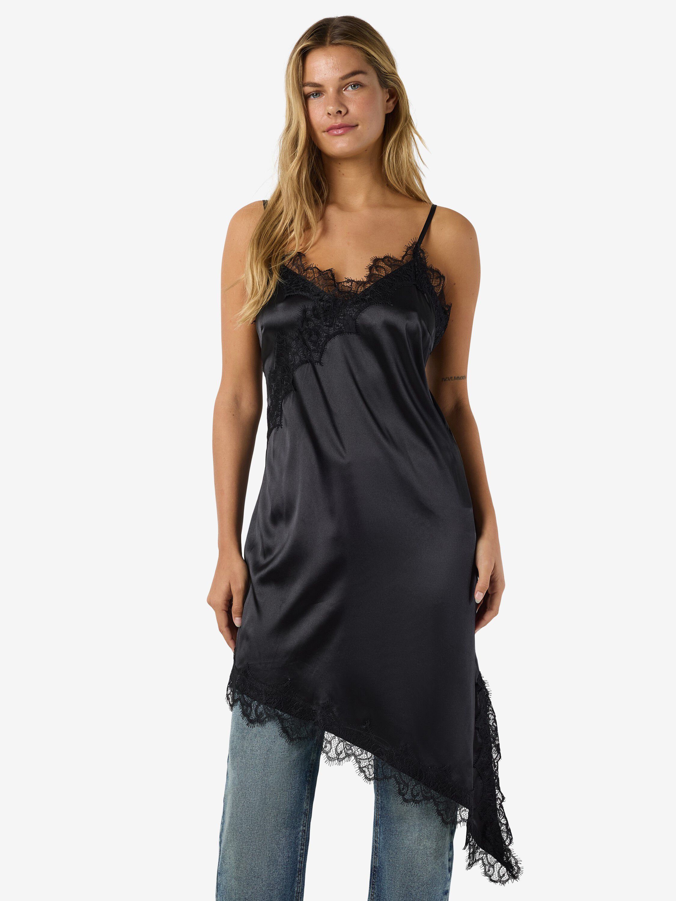 Nmsofie S/L satenglissekjole