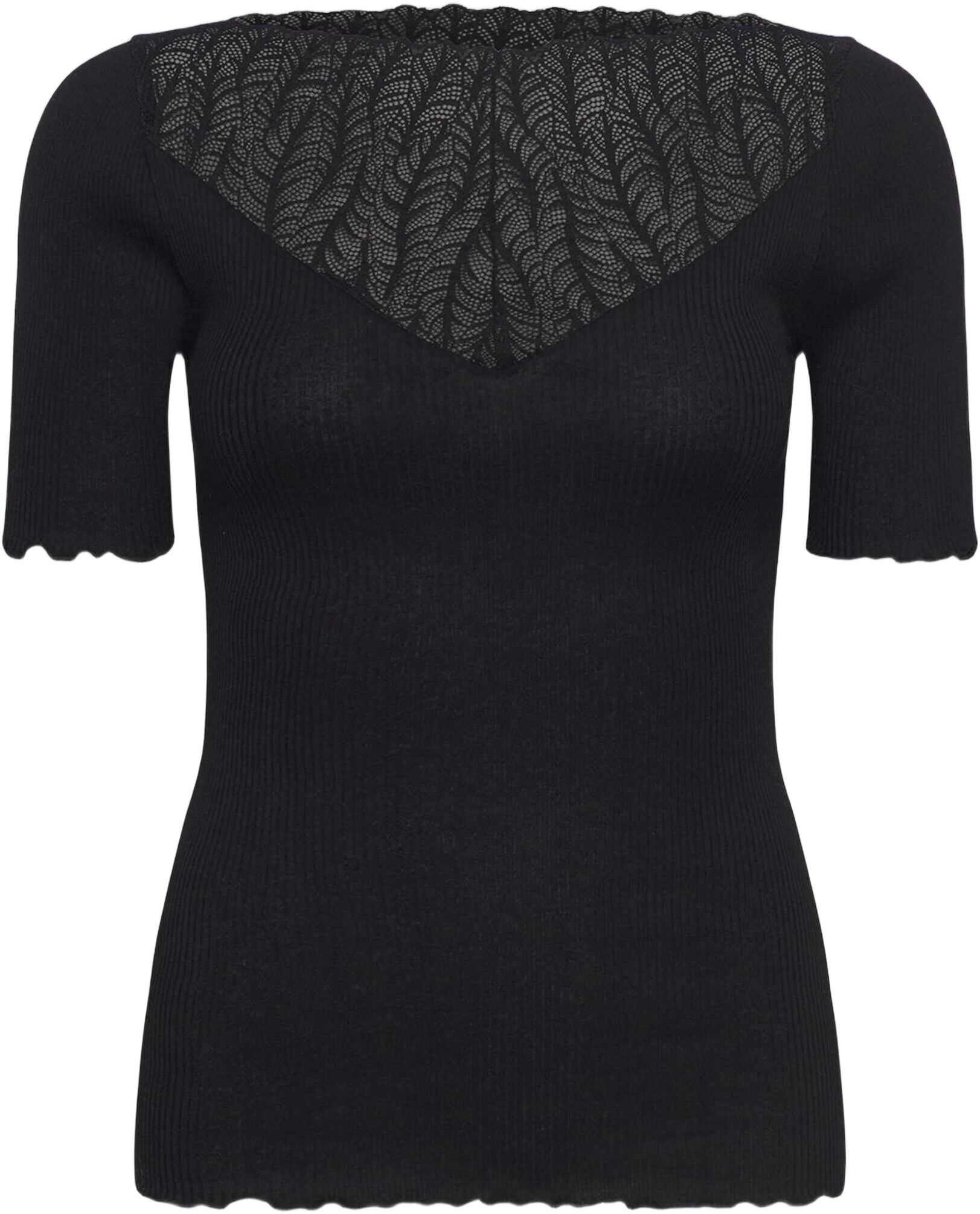 RWBeatha Silk 2/4 SS Boatneck Lace T-shirt